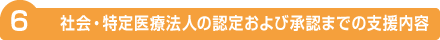 社会・特定医療法人の認定および承認までの支援内容